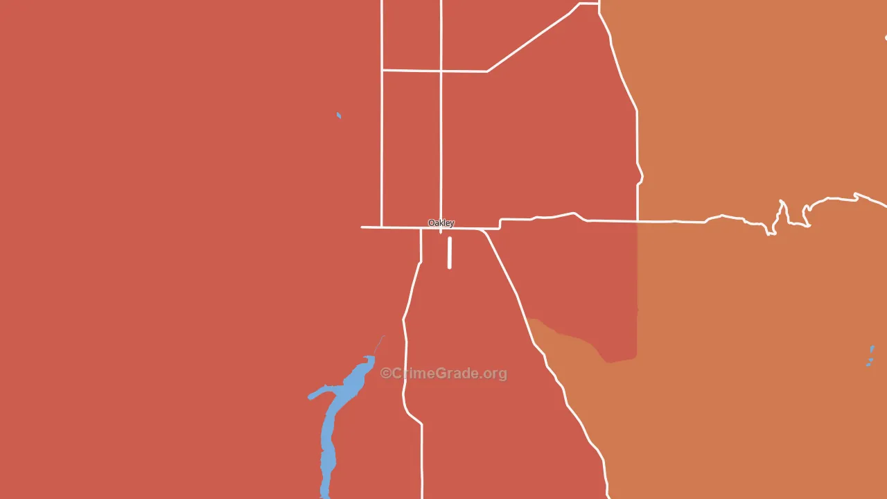 Oakley, ID Map of Vandalism Rates