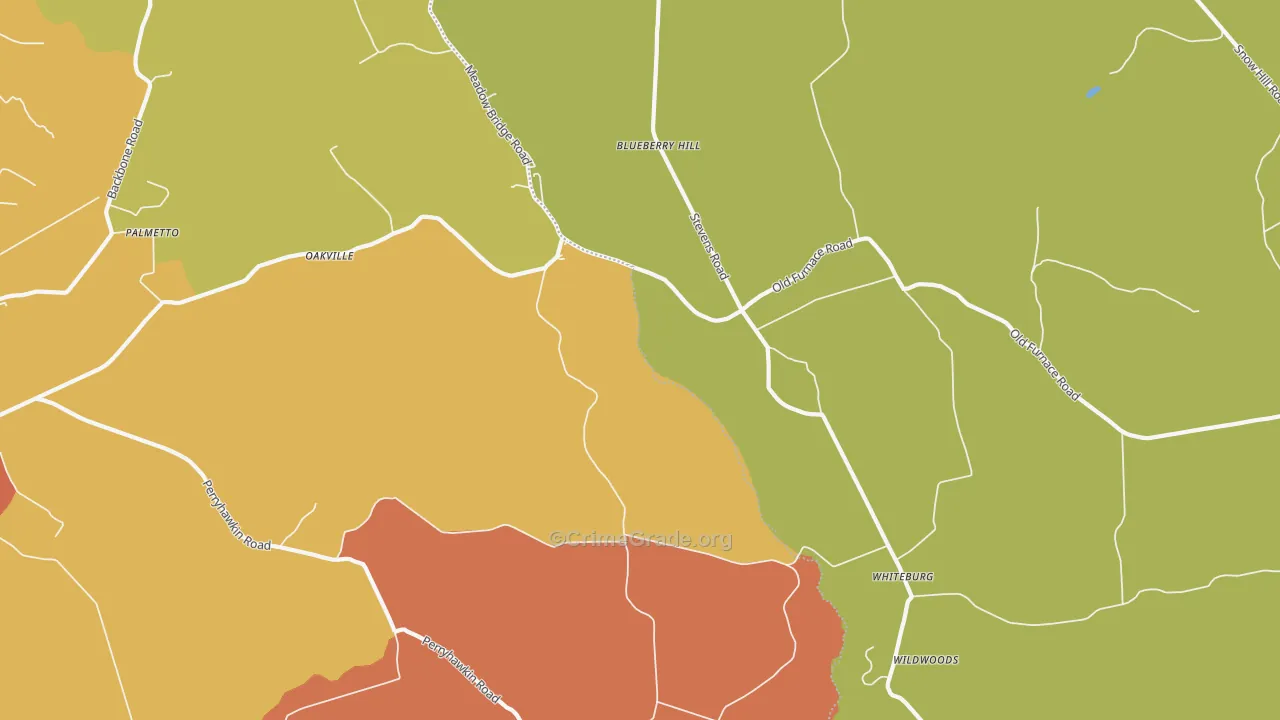 Oakville, MD Map of Vandalism Rates