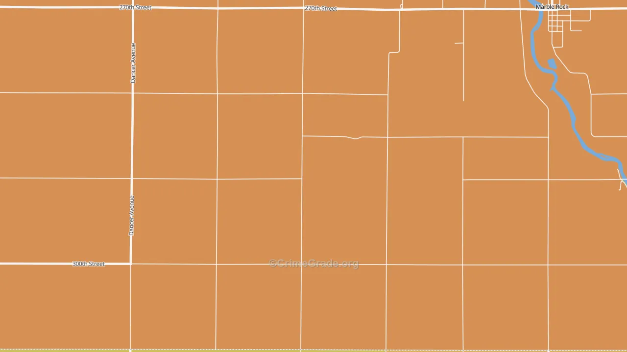 Oakwood, IA Map of Vandalism Rates