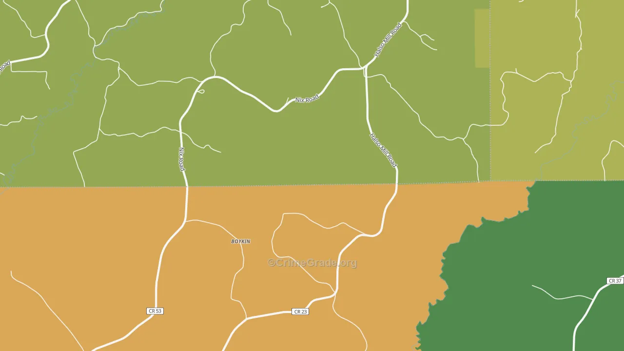 Oaky Streak, AL Map of Vandalism Rates