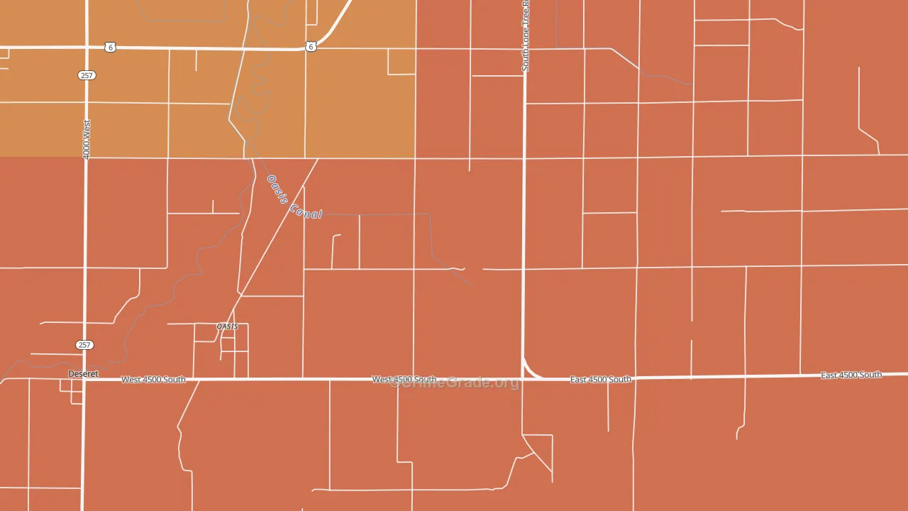 Oasis, UT Map of Vandalism Rates