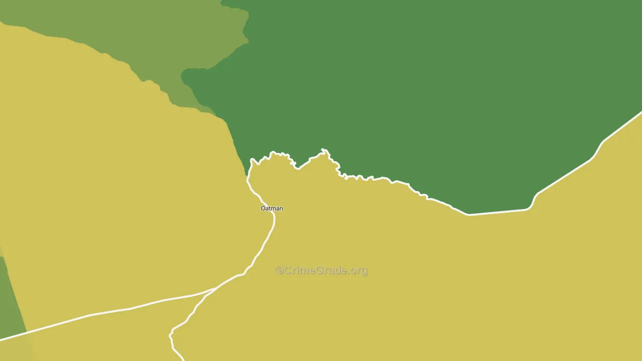 Oatman, AZ Map of Vandalism Rates