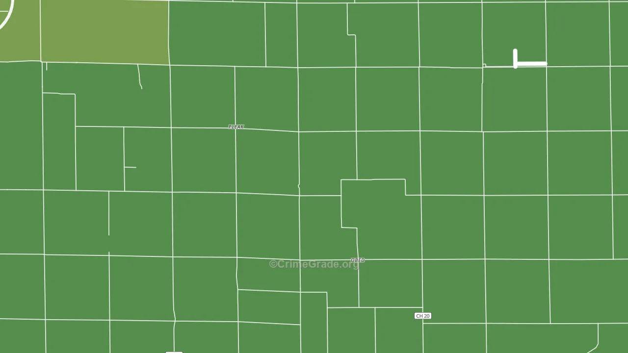 Obed, IL Map of Vandalism Rates