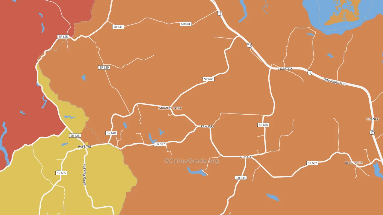 Occupacia, VA Map of Vandalism Rates