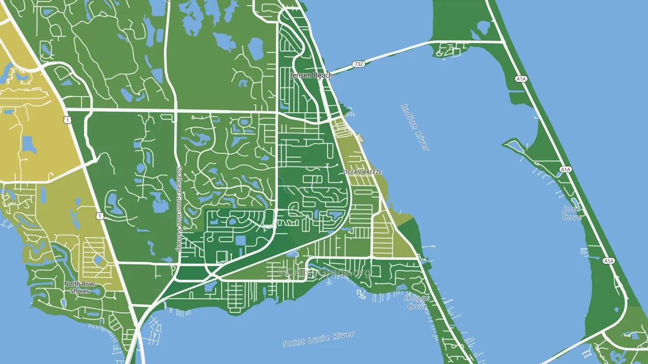 Ocean Breeze Park, FL Map of Vandalism Rates