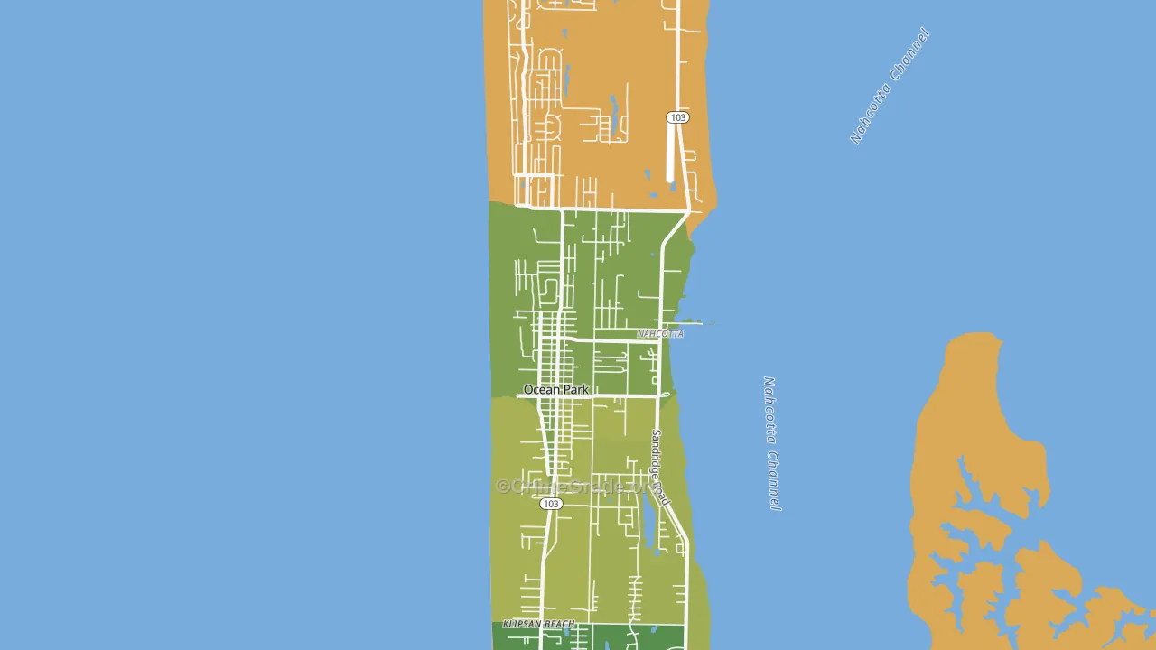 Ocean Park, WA Map of Vandalism Rates