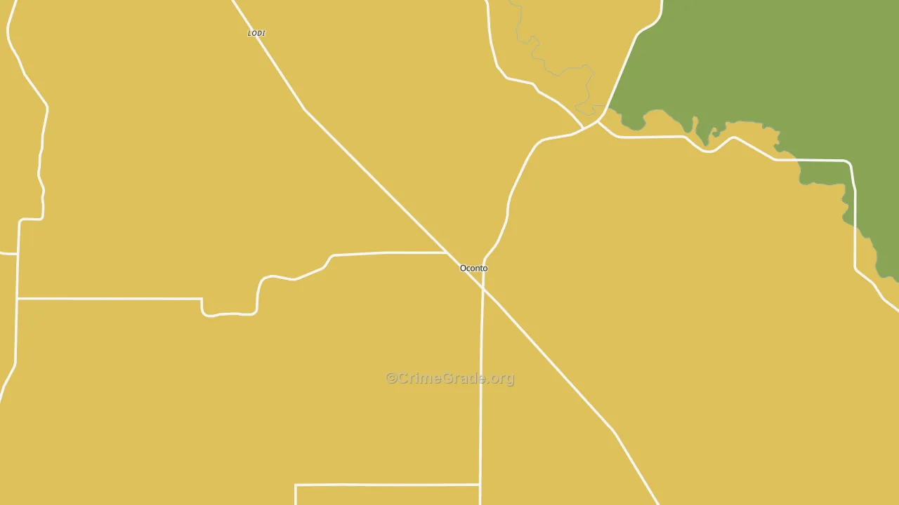Oconto, NE Map of Vandalism Rates