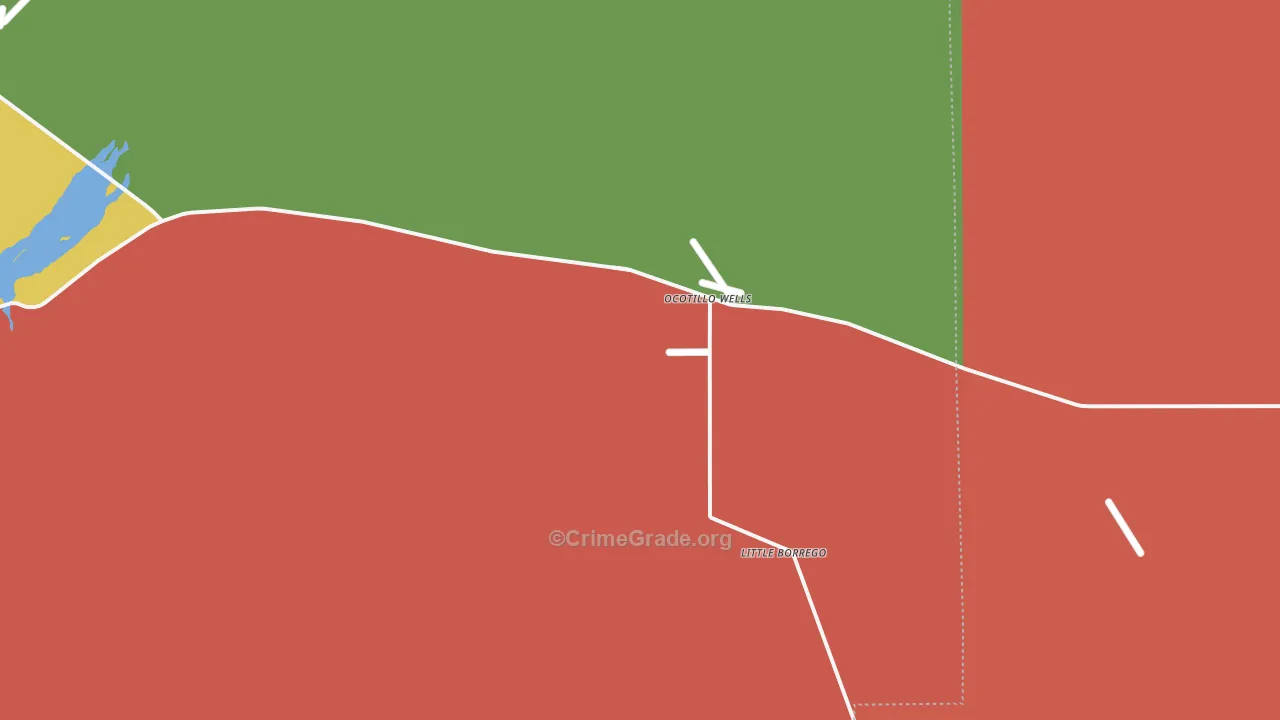 Ocotillo Wells, CA Map of Vandalism Rates