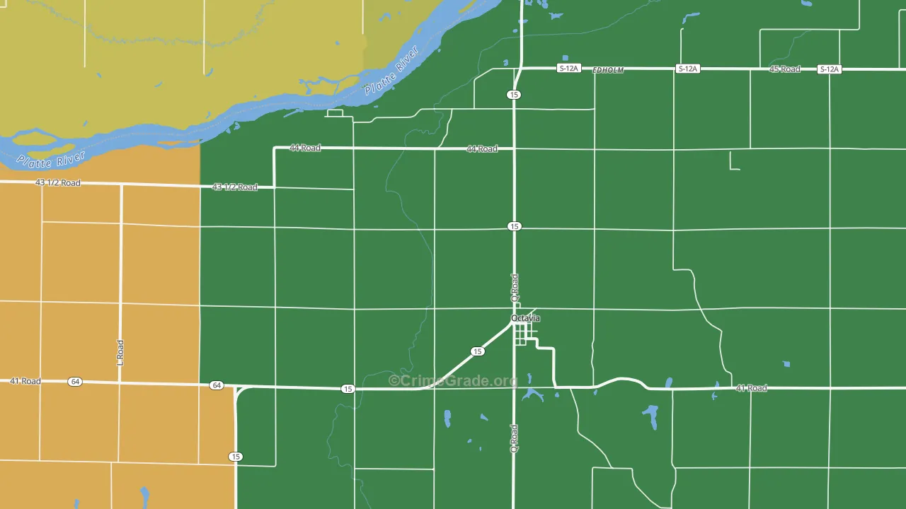 Octavia, NE Map of Vandalism Rates