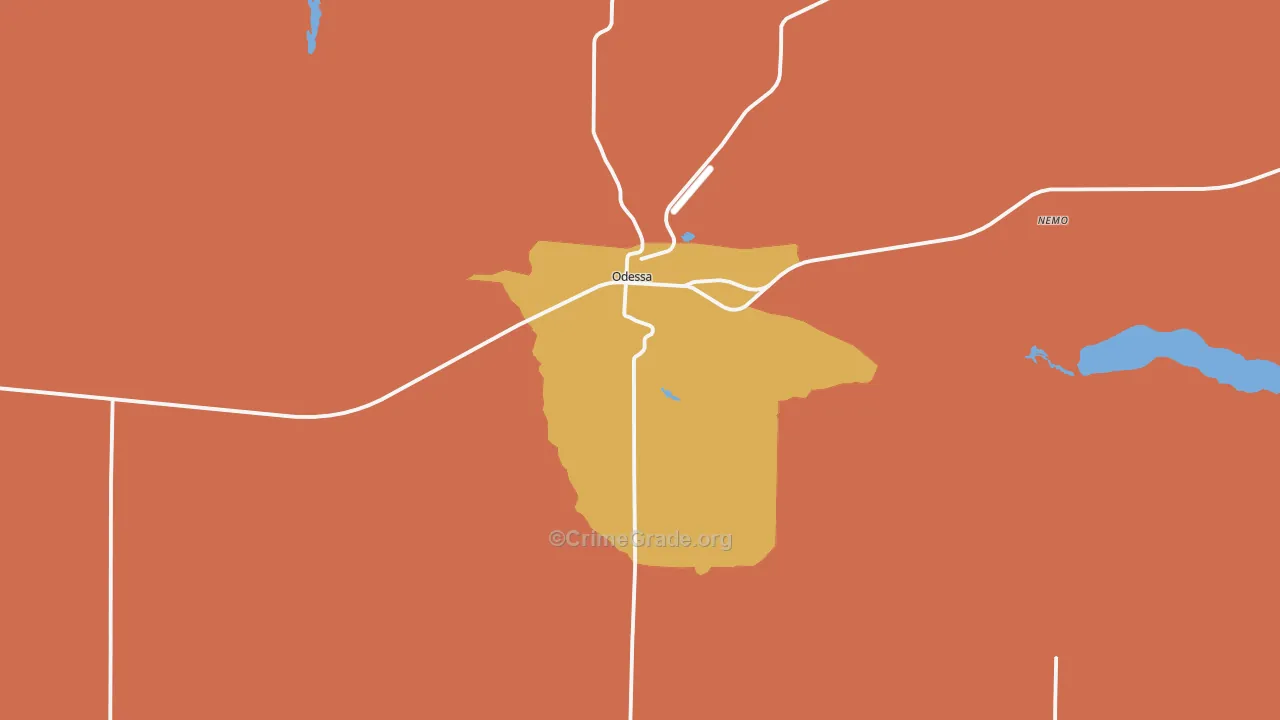 Odessa, WA Map of Vandalism Rates