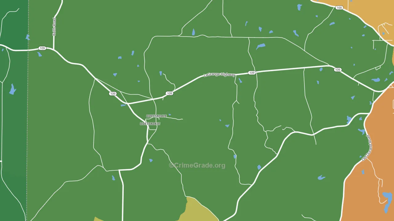Odessadale, GA Map of Vandalism Rates