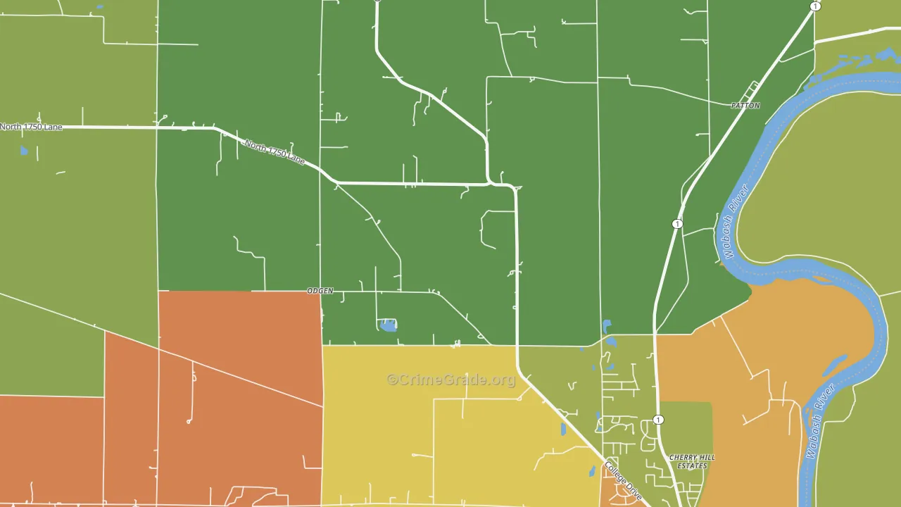 Odgen, IL Map of Vandalism Rates