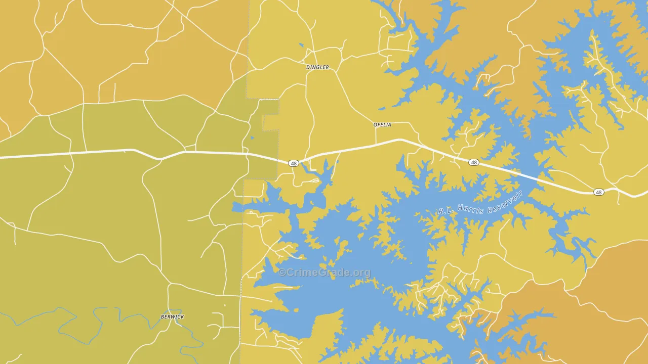 Ofelia, AL Map of Vandalism Rates