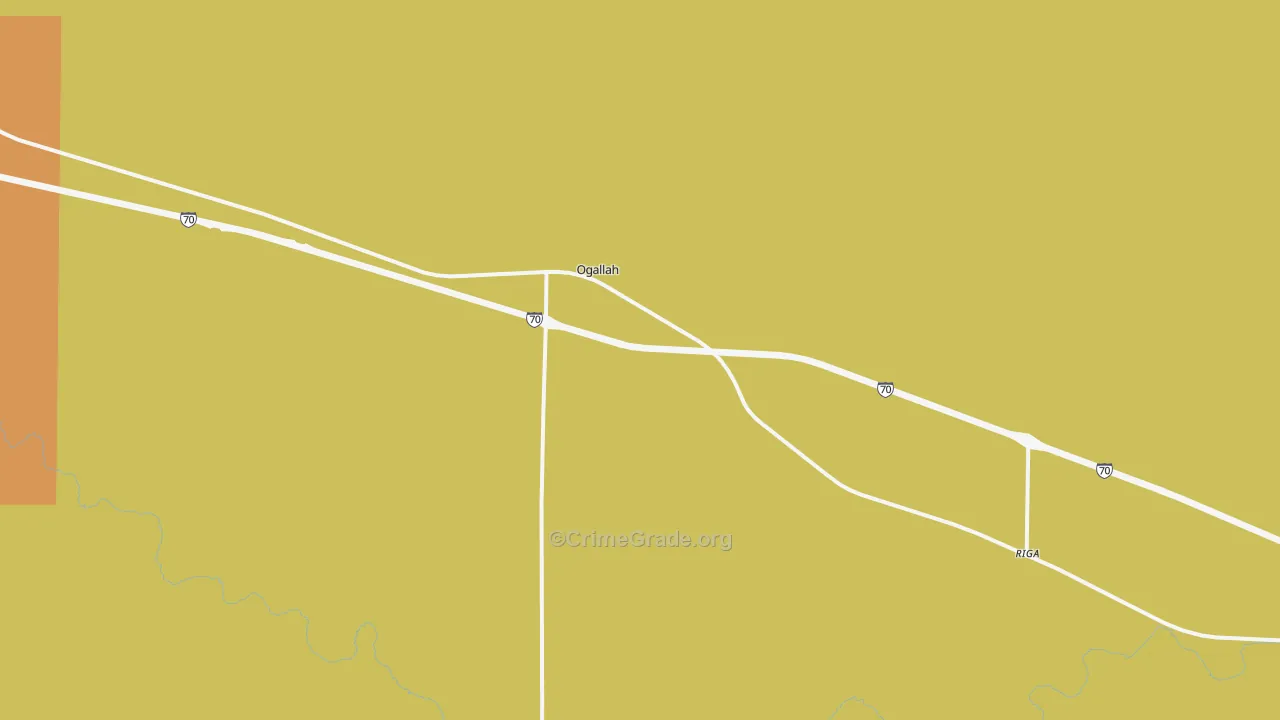 Ogallah, KS Map of Vandalism Rates