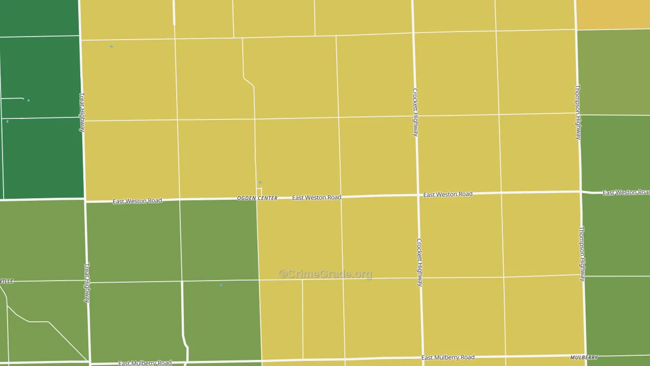 Ogden Center, MI Map of Vandalism Rates
