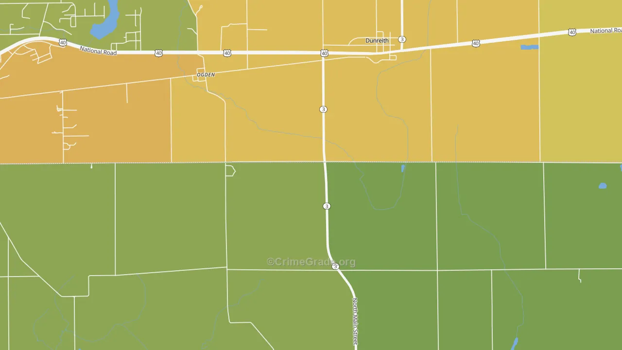 Ogden, IN Map of Vandalism Rates
