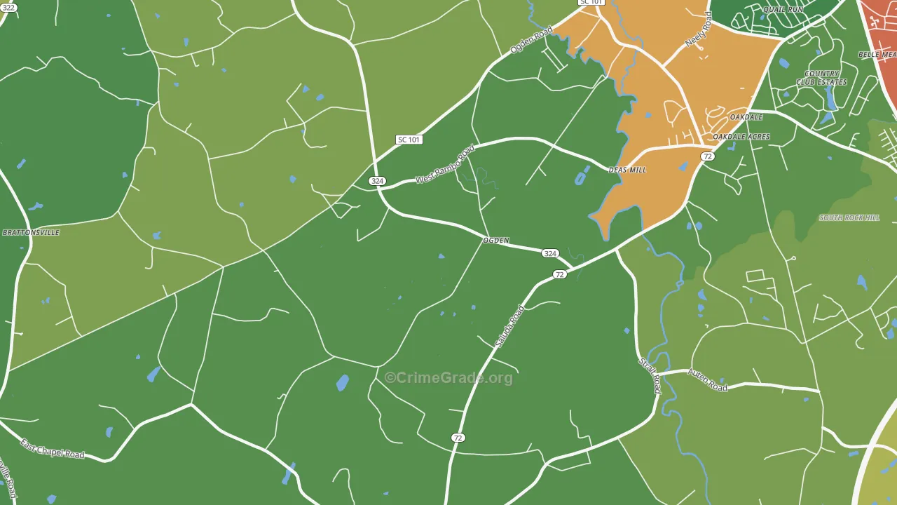 Ogden, SC Map of Vandalism Rates