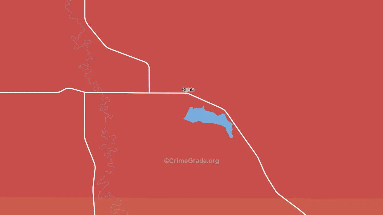 Oglala, SD Map of Vandalism Rates