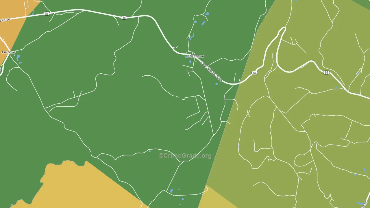Ogletown, PA Map of Vandalism Rates