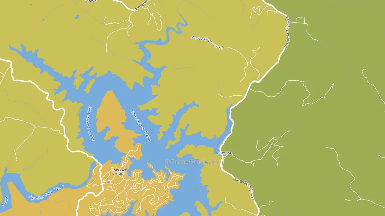 Ogreeta, NC Map of Vandalism Rates
