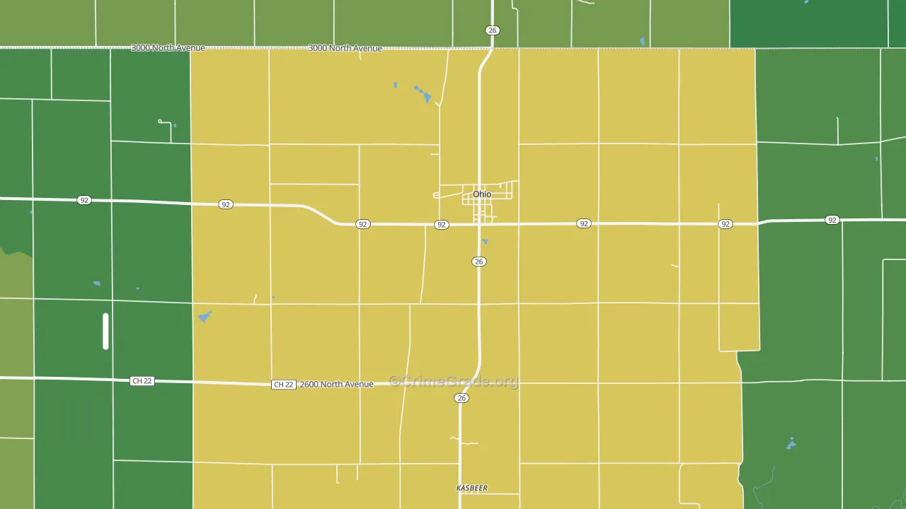 Ohio, IL Map of Vandalism Rates