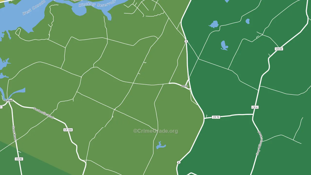 Ohio, NY Map of Vandalism Rates