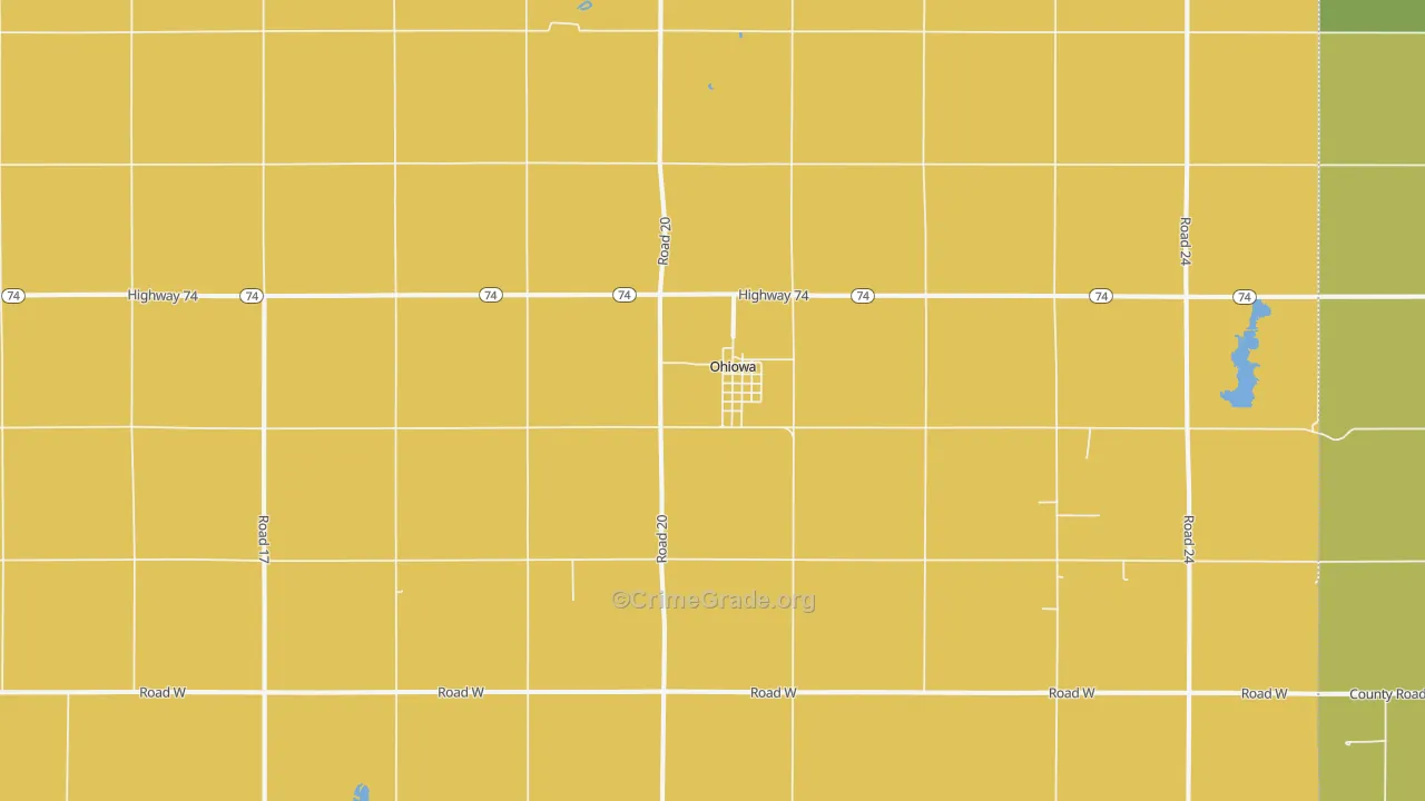 Ohiowa, NE Map of Vandalism Rates