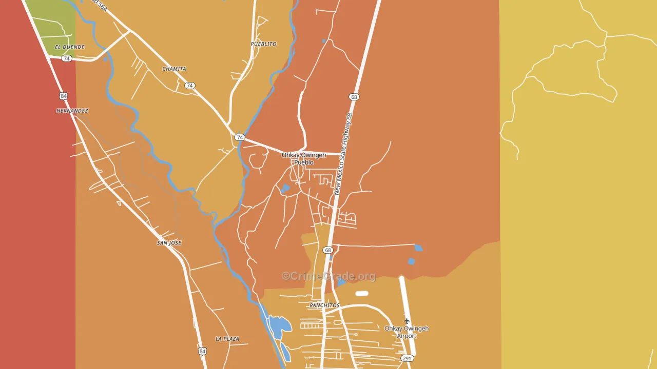 Ohkay Owingeh, NM Map of Vandalism Rates