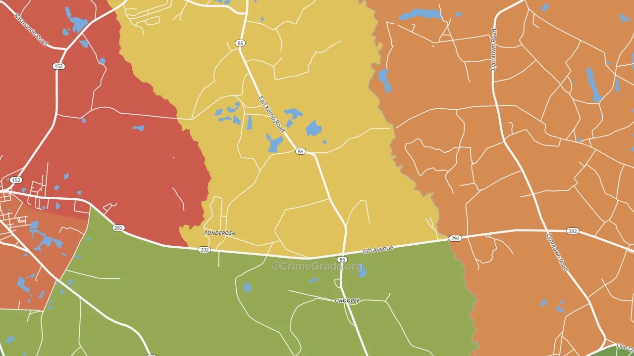 Ohoopee, GA Map of Vandalism Rates