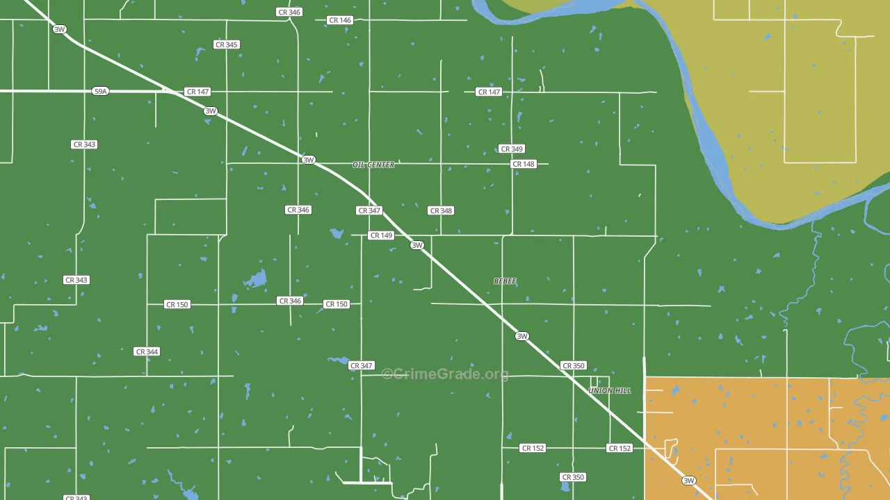 Oil Center, OK Map of Vandalism Rates
