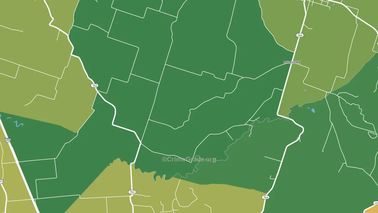 Oklahoma, KY Map of Vandalism Rates