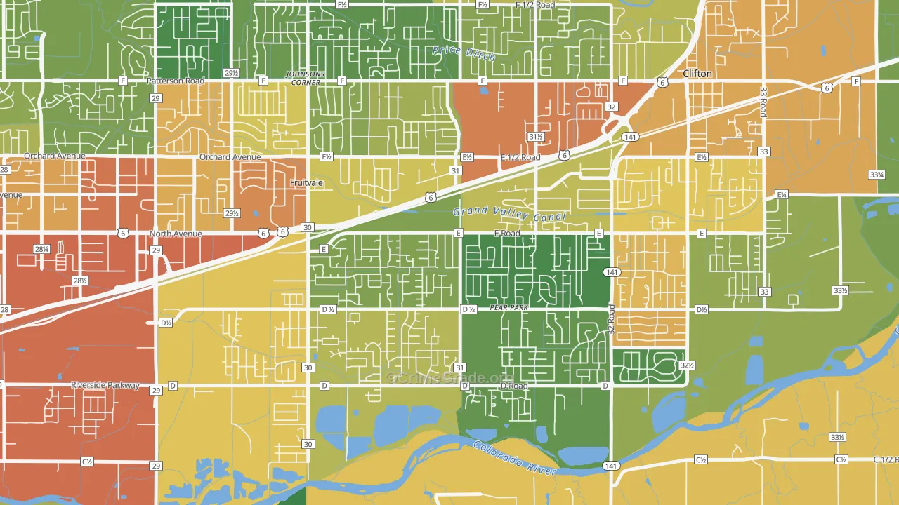 Ol Sun, Clifton, CO Map of Vandalism Rates