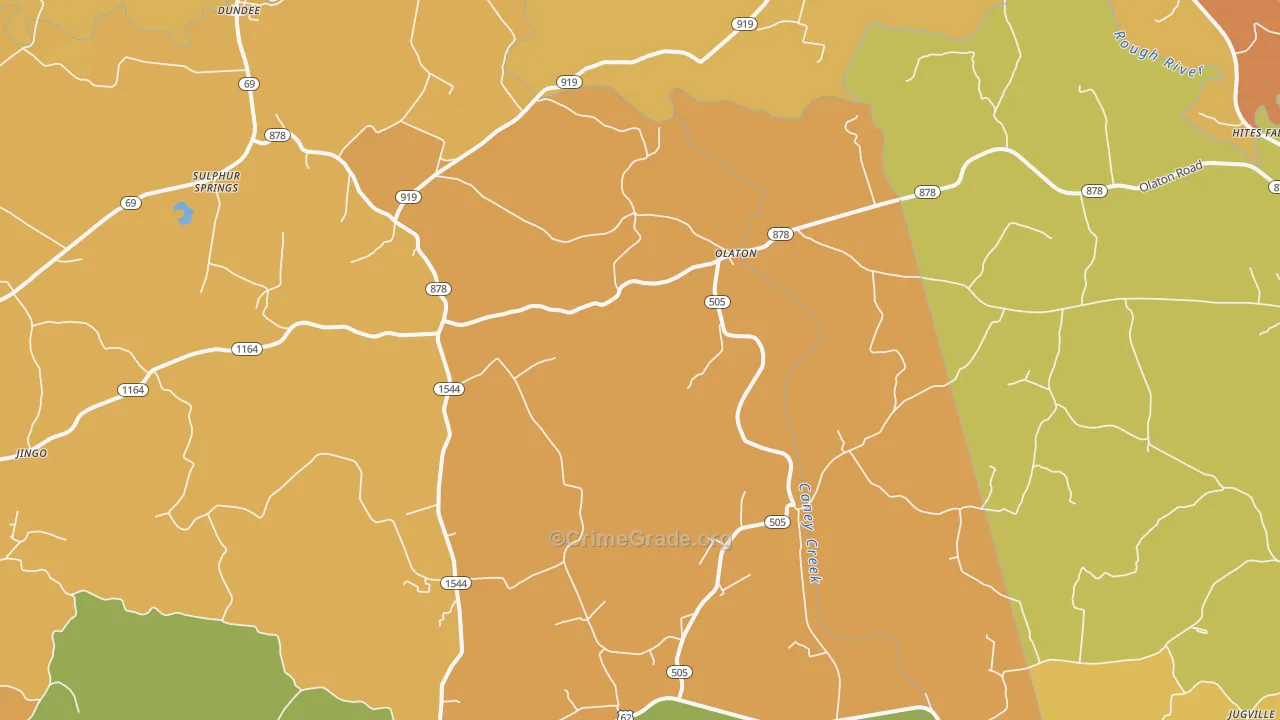 Olaton, KY Map of Vandalism Rates