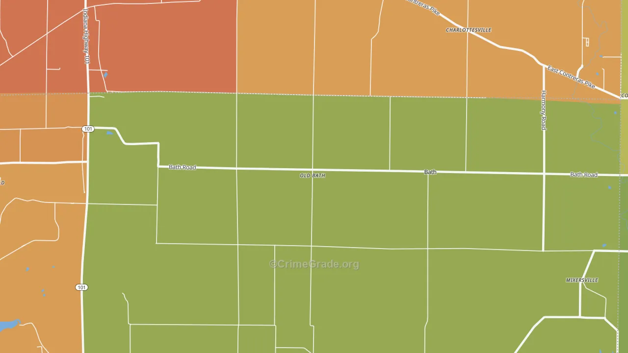 Old Bath, IN Map of Vandalism Rates