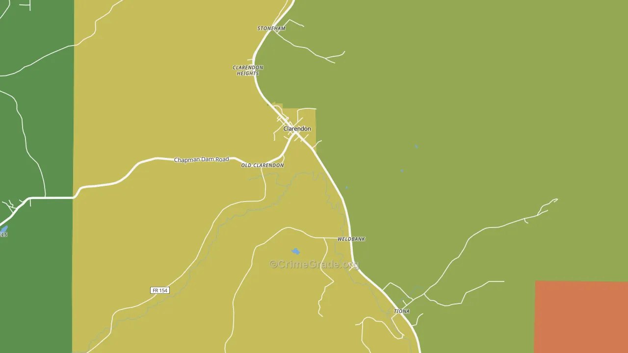 Old Clarendon, PA Map of Vandalism Rates