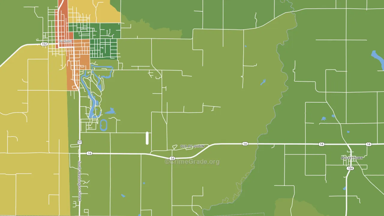 Old Du Quoin, IL Map of Vandalism Rates