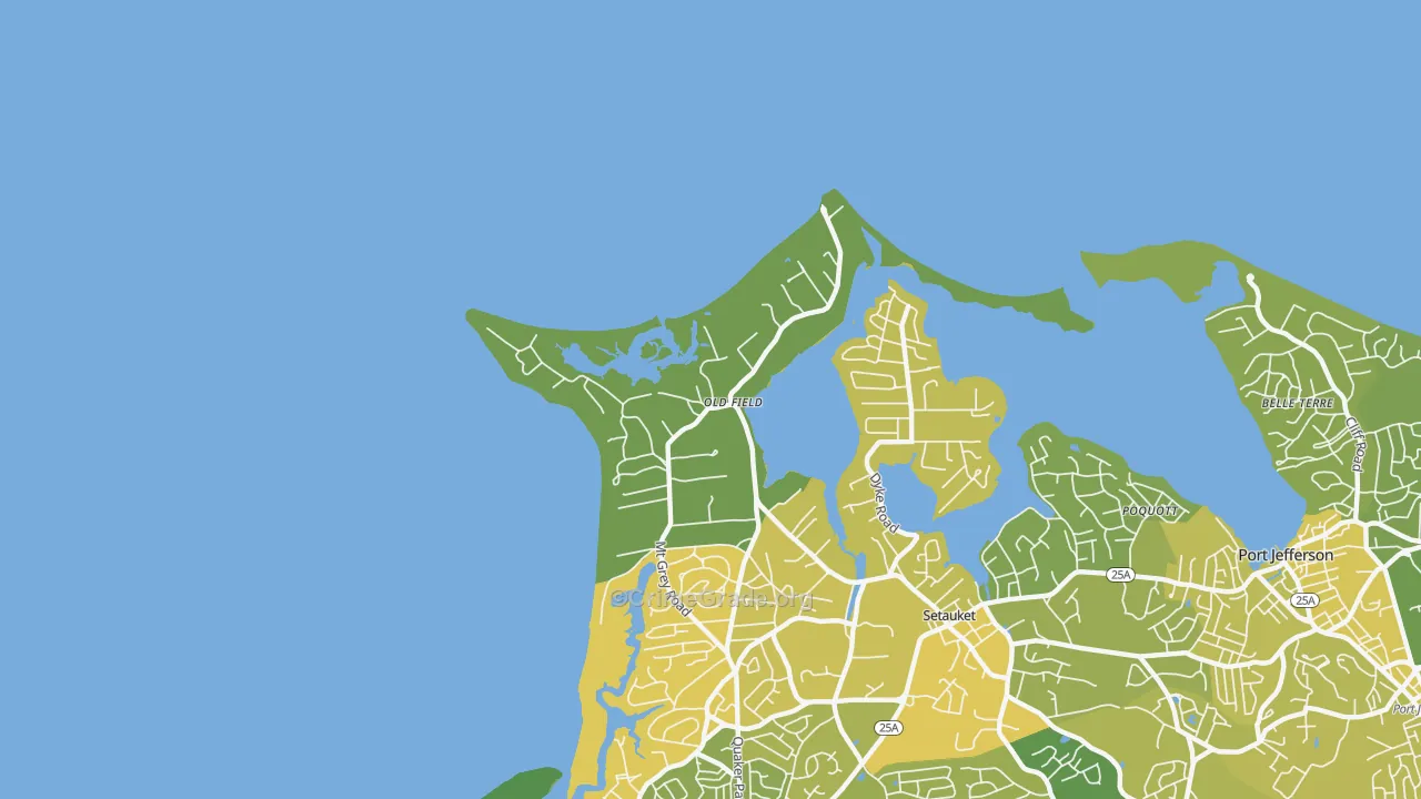 Old Field, NY Map of Vandalism Rates
