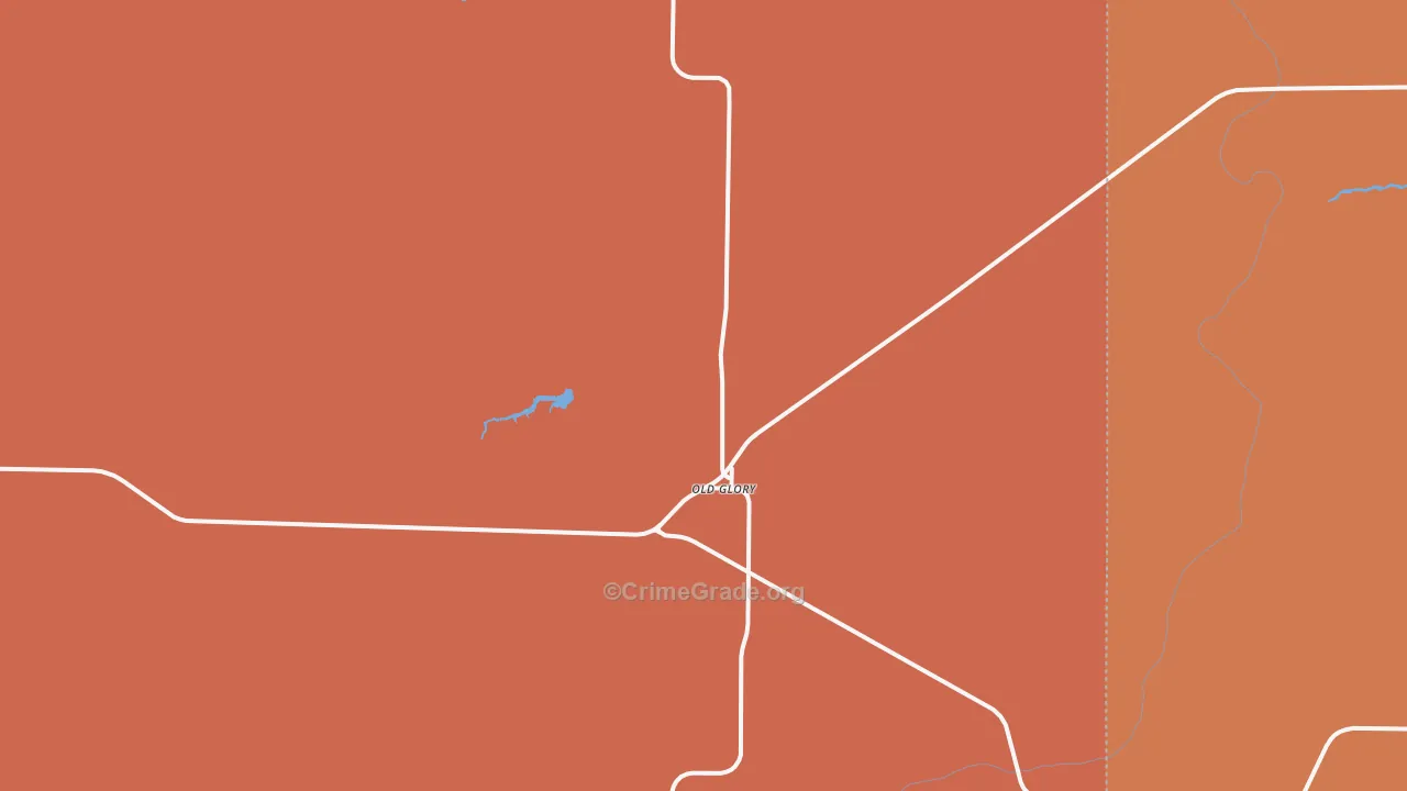 Old Glory, TX Map of Vandalism Rates