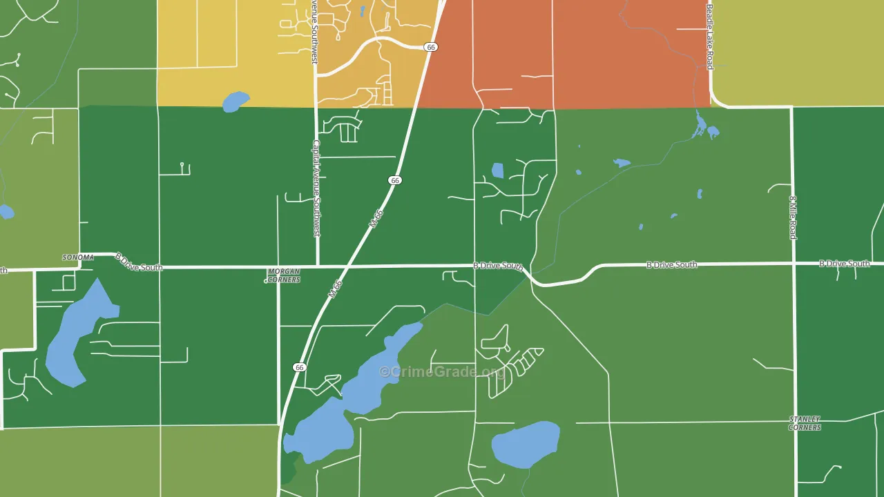 Old Mill Gardens, MI Map of Vandalism Rates