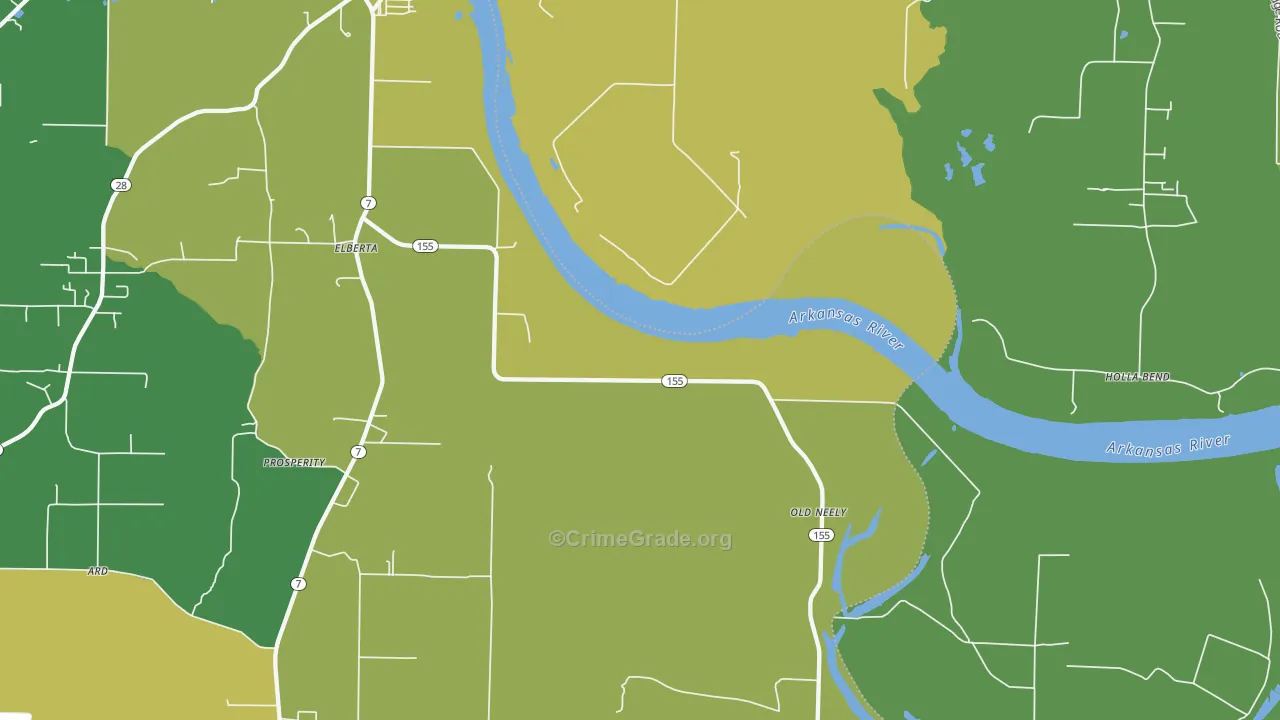 Old Neely, AR Map of Vandalism Rates