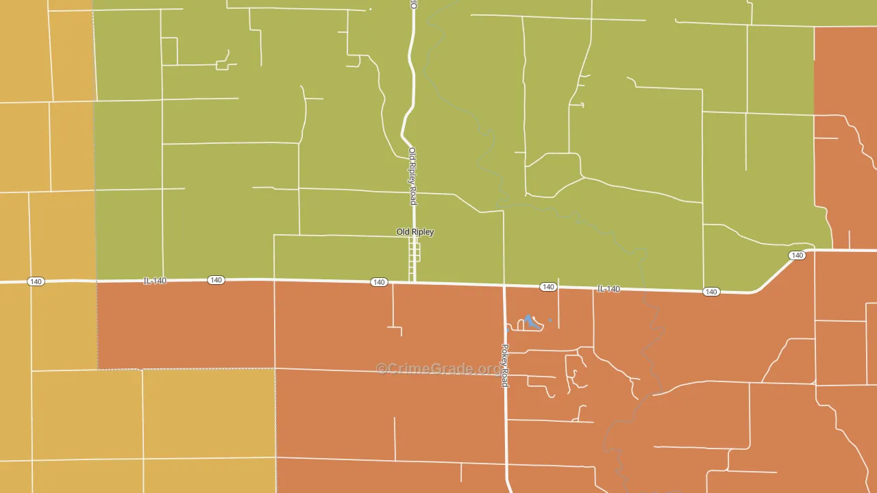 Old Ripley, IL Map of Vandalism Rates