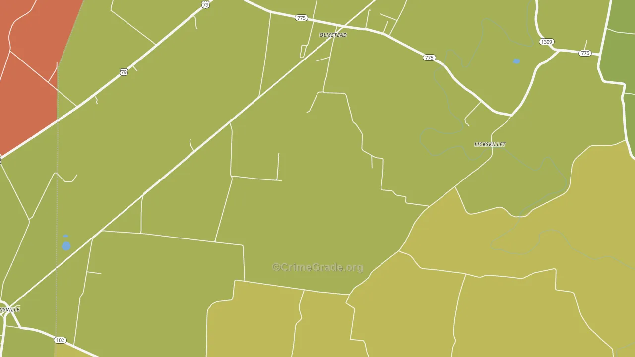Old Volney, KY Map of Vandalism Rates