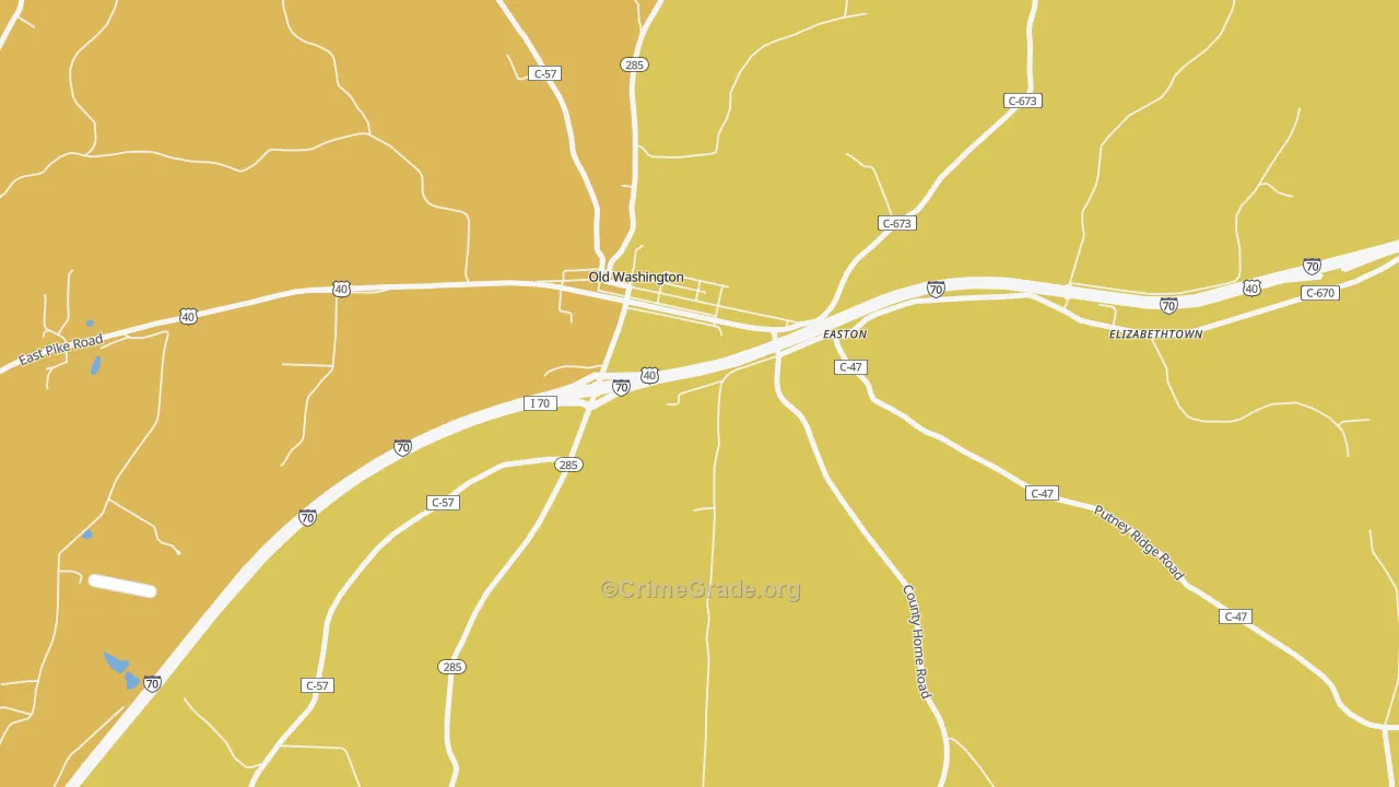 Old Washington, OH Map of Vandalism Rates