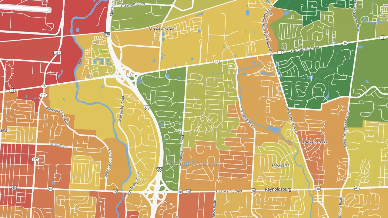 Olde Orchard, Columbus, OH Map of Vandalism Rates
