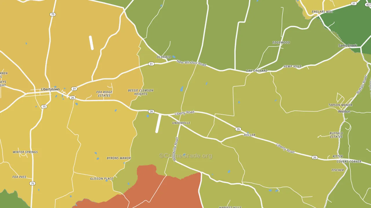 Oldfield, MD Map of Vandalism Rates