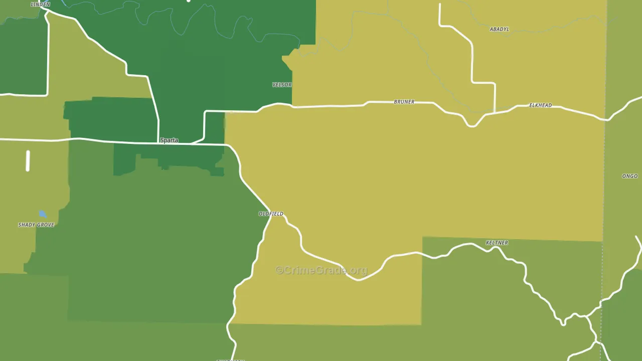 Oldfield, MO Map of Vandalism Rates