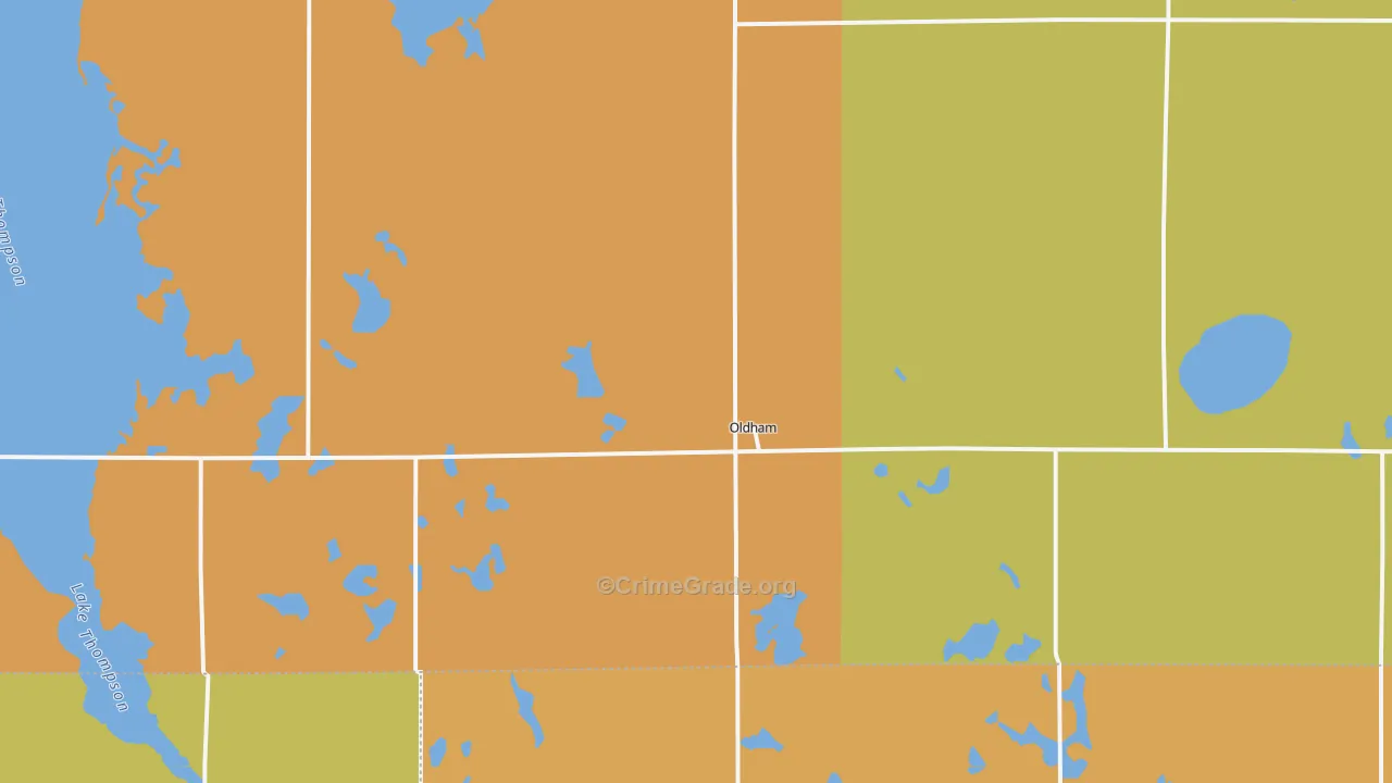 Oldham, SD Map of Vandalism Rates