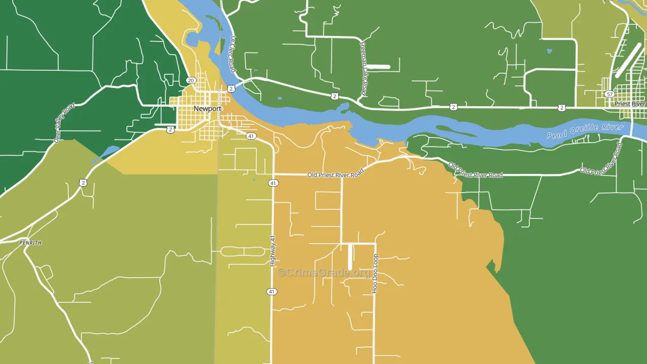 Oldtown, ID Map of Vandalism Rates
