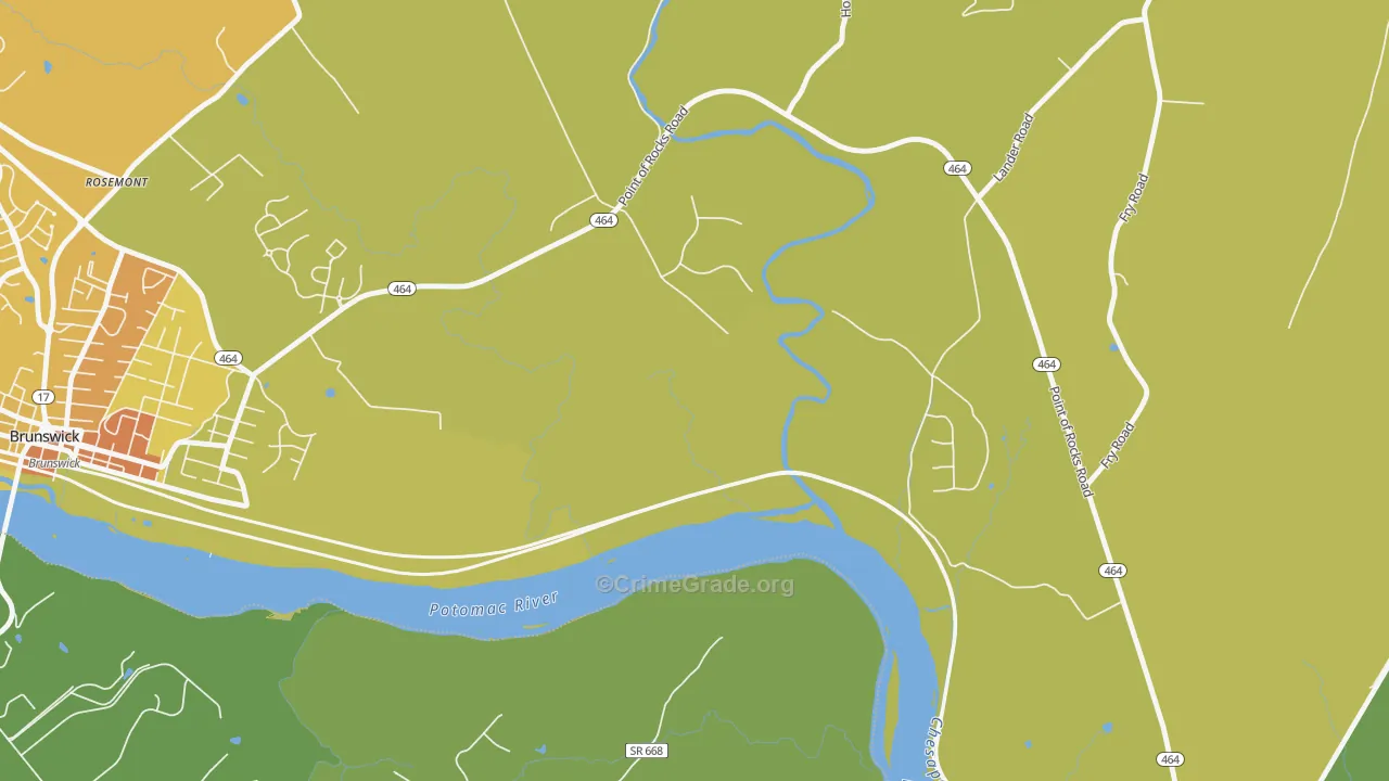 Olive, MD Map of Vandalism Rates