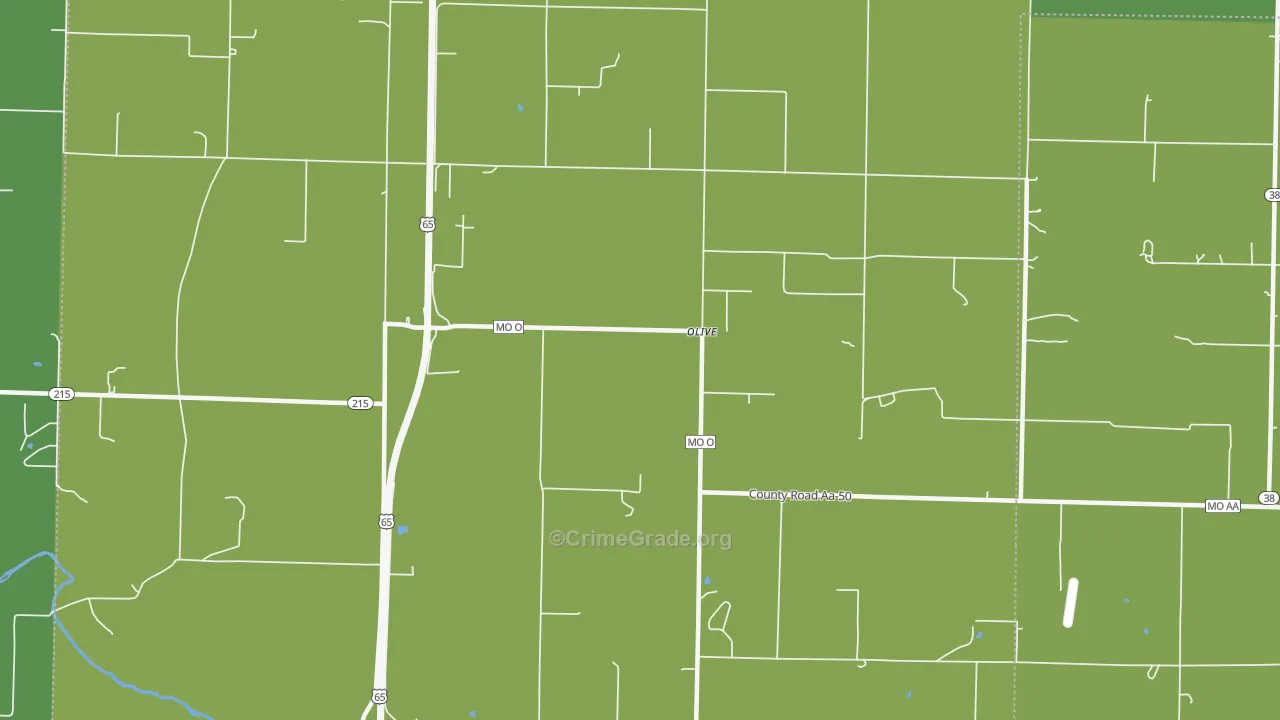 Olive, MO Map of Vandalism Rates